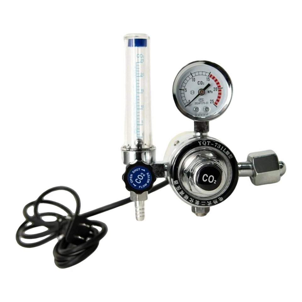 Bộ điều chỉnh xi lanh CO2 nhôm có lò sưởi